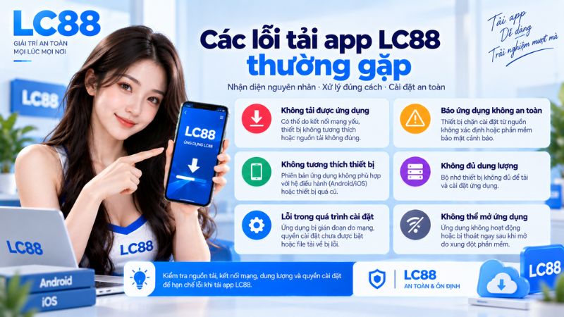 Các lỗi tải app LC88 thường gặp