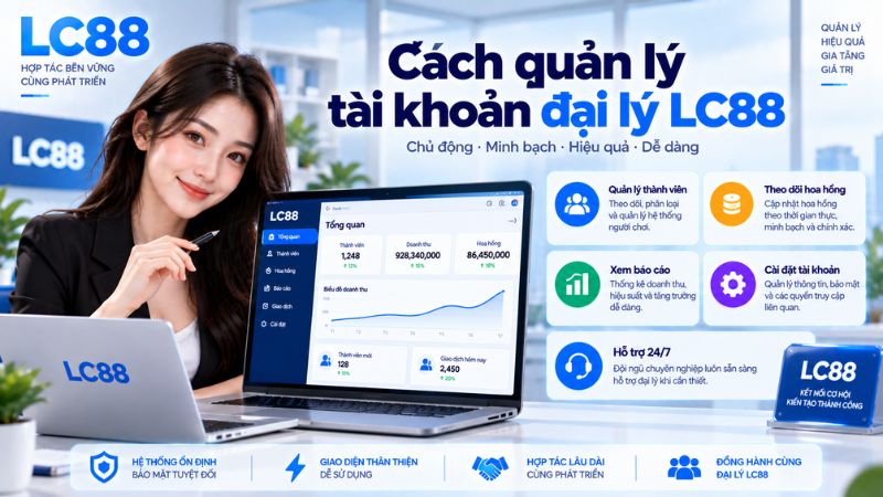 Cách quản lý tài khoản đại lý LC88